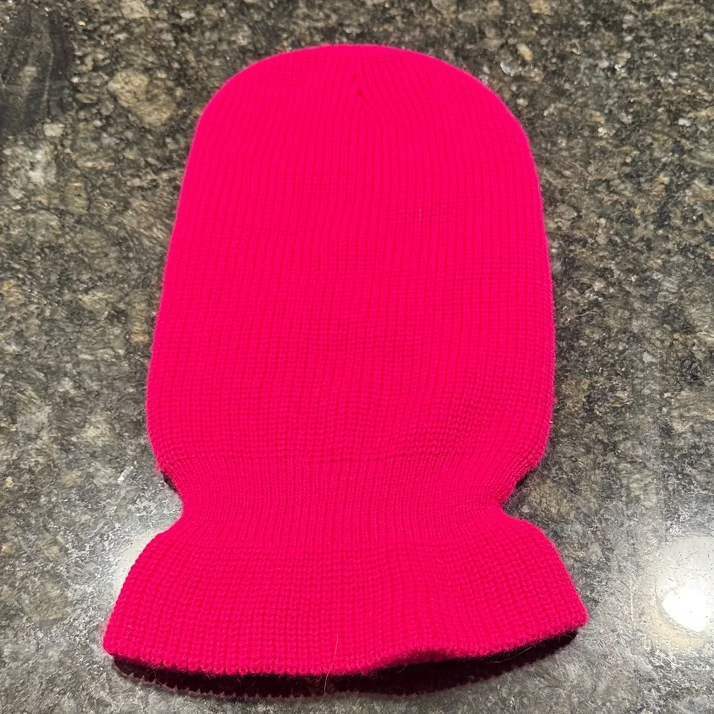 Pink Rhinestone-Embellished Balaclava